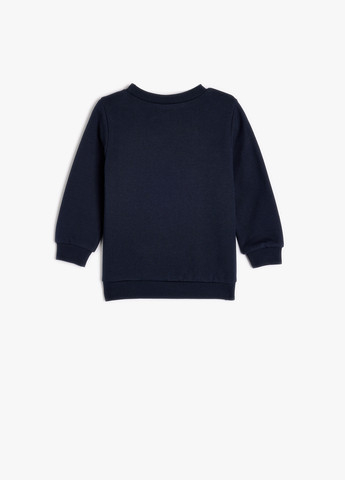 KOTON свитшот рисунок темно-синий кэжуал хлопок