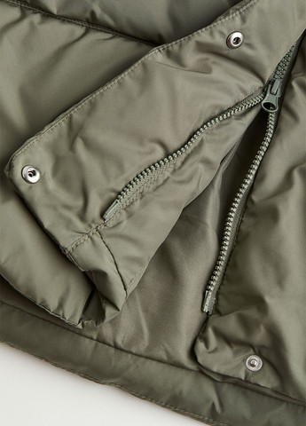 Оливкова (хакі) демісезонна куртка продовжена вільного крою H&M