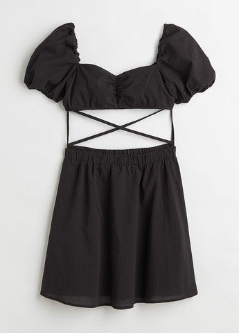 Чорна кежуал сукня H&M однотонна