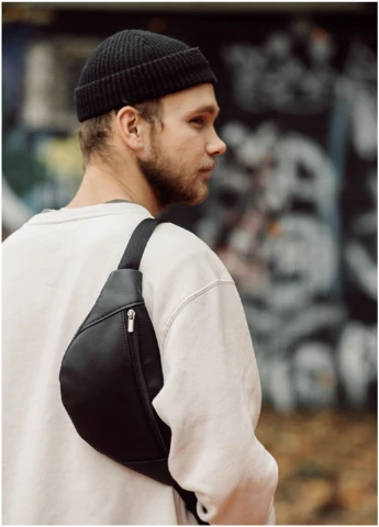 Чоловіча поясна сумка (бананка) 33х14 см Sambag (210475475)