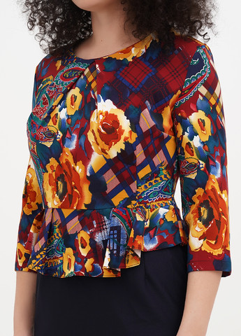 Бордова кежуал сукня Imperial з квітковим принтом