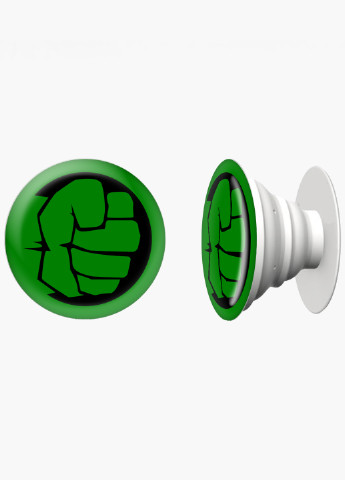 Попсокет (Popsockets) тримач для смартфону Халк Марвел (Hulk Marvel) (8754-1448) Чорний MobiPrint (216748491)