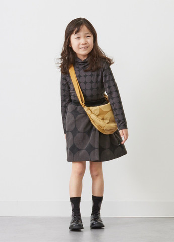 Черная кэжуал с геометрическим узором юбка Uniqlo на запах