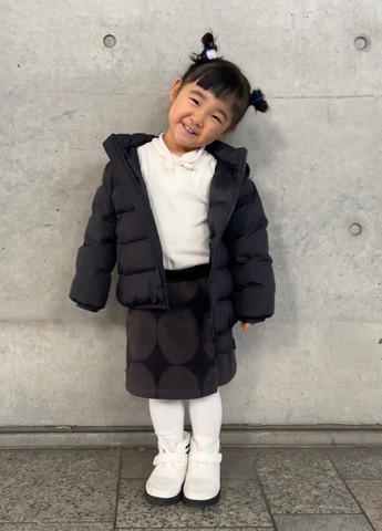 Черная кэжуал с геометрическим узором юбка Uniqlo на запах