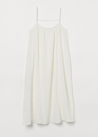 Белое кэжуал платье платье-комбинация H&M однотонное