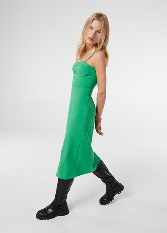Зелена кежуал сукня Reserved однотонна