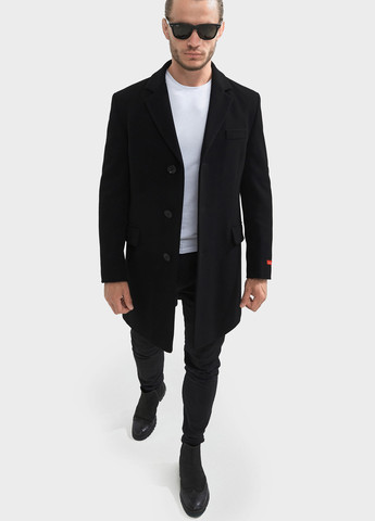 Чорне демісезонне Пальто однобортне Sun's House