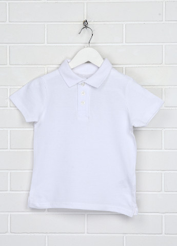Белая детская футболка-поло для мальчика Smart Start однотонная