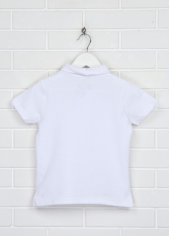 Белая детская футболка-поло для мальчика Smart Start однотонная