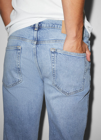 Голубые демисезонные регюлар фит джинсы C&A