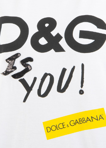 Белая летняя футболка DOLCE&GABBANA
