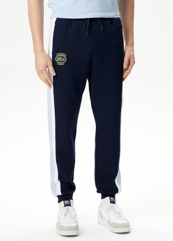 Темно-синие кэжуал, спортивные демисезонные джоггеры брюки Lacoste