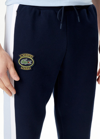 Темно-синие кэжуал, спортивные демисезонные джоггеры брюки Lacoste