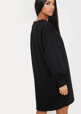 Черное кэжуал платье PrettyLittleThing однотонное