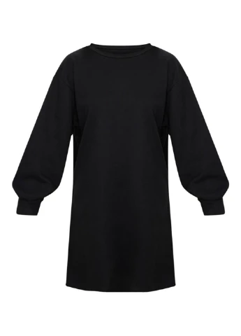 Черное кэжуал платье PrettyLittleThing однотонное