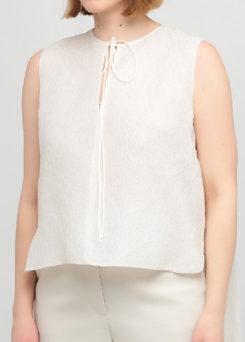 Молочная летняя блуза Massimo Dutti