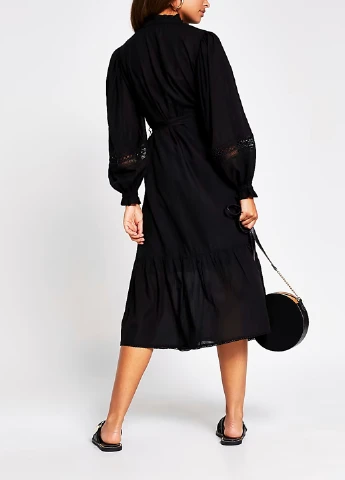 Черное кэжуал платье River Island однотонное