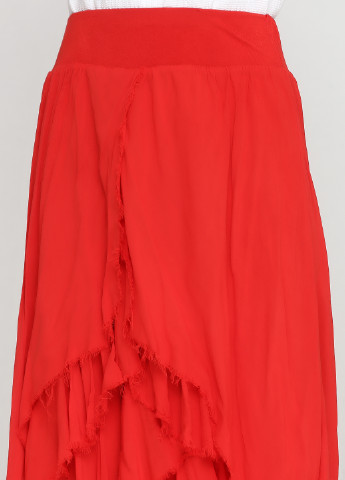 Красная кэжуал однотонная юбка Italy Moda