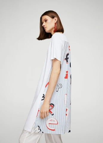 Белое кэжуал платье Mango