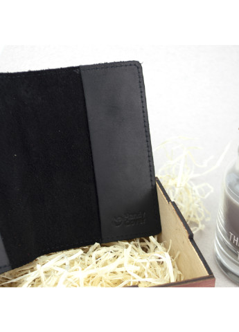 Чоловічий подарунковий набір в коробці №46 чорний (ключниця, обкладинка на документи і паспорт) HandyCover (227723568)