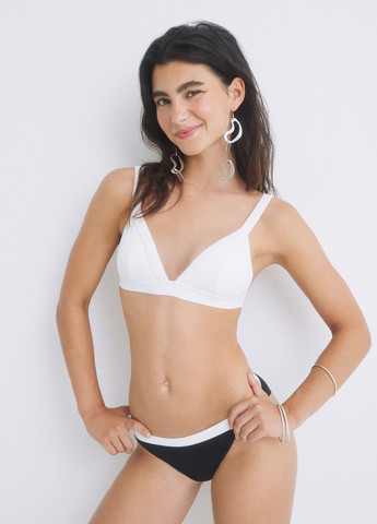 Белый триэнджел бюстгальтер Hi&Bye без косточек хлопок