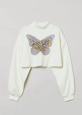 Белый свитшот H&M рисунок (252628936)
