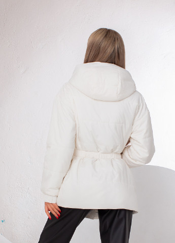 Белая демисезонная женская демисезонная удлиненная куртка белая 657922 Lusskiri