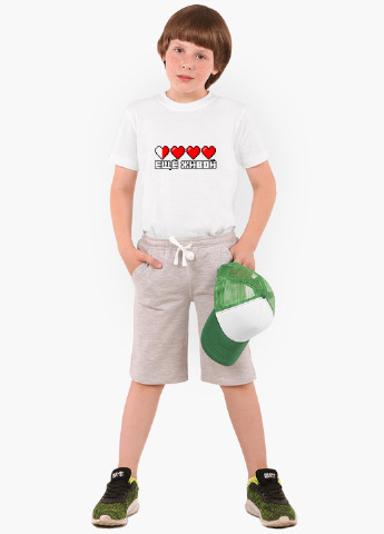 Белая демисезонная футболка детская майнкрафт (minecraft)(9224-1173) MobiPrint