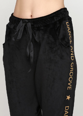 Костюм (худі, брюки) Made in Italy брючний, з довгим рукавом однотонний чорний кежуал