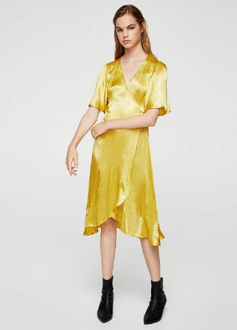 Жовтий кежуал сукня Mango