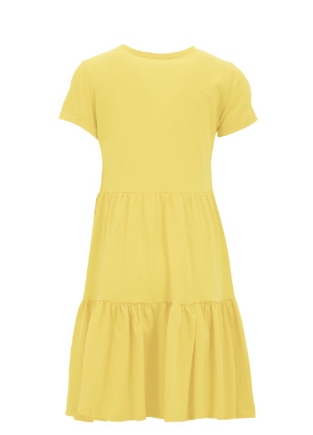 Желтое кэжуал платье клеш DeFacto