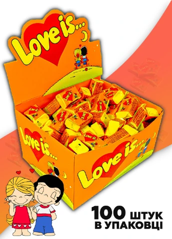 Love Is / Love is жевательная резинка со вкусом Апельсин и Ананас 100шт DobraMAMA (252699228)