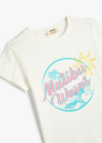 Молочная летняя футболка KOTON