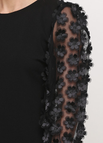 Черное кэжуал платье футляр di classe однотонное