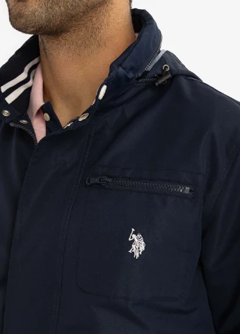 Темно-синя демісезонна вітровка U.S. Polo Assn.