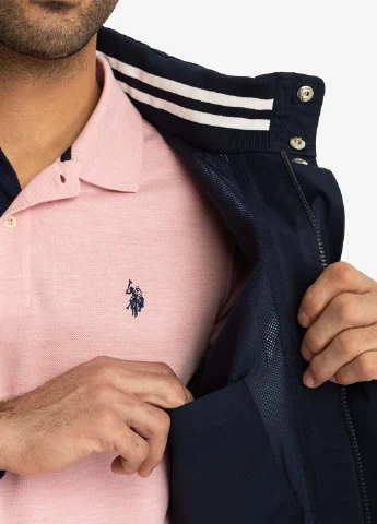 Темно-синя демісезонна вітровка U.S. Polo Assn.