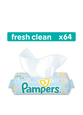 Вологі серветки Baby Fresh Clean (змінний блок), 64 шт. Pampers (16528686)