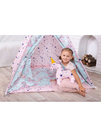 Детская игровая палатка вигвам домик для детей с ковриком и подушками 115х115 см (22548-Нов) Розовый Francesco Marconi (252535043)