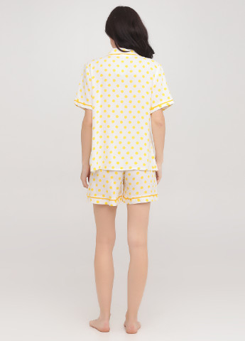 Желтая всесезон пижама (рубашка, шорты) рубашка + шорты Mon Monde