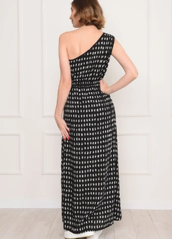Черное кэжуал платье Let's Shop однотонное