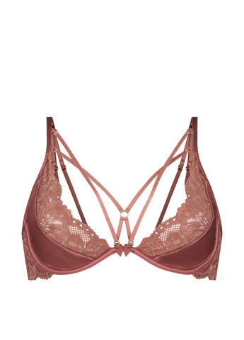 Розово-коричневый бюстгальтер Hunkemoller с косточками полиамид, кружево