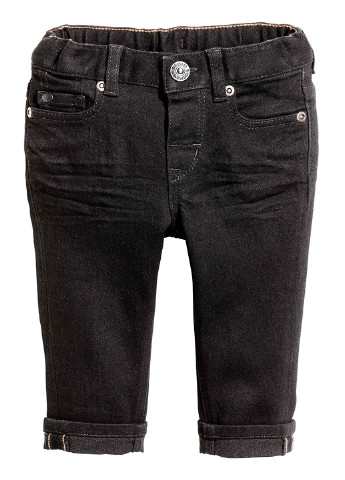 Джинси H&M завужені однотонні чорні джинсові
