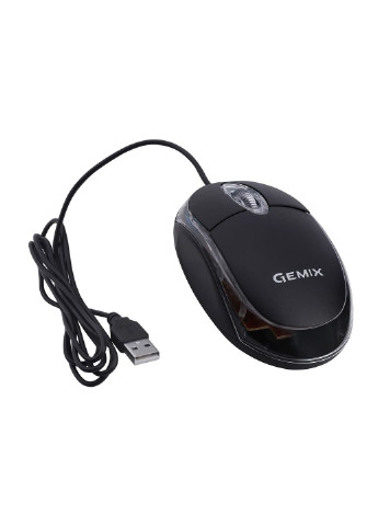 Мишка GM105 USB black (GM105Bk) Gemix (253547788)