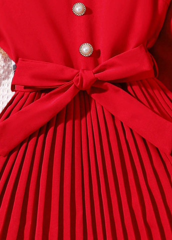 Красный демисезонный костюм (платье, жакет) тройка, с платьем SHEIN