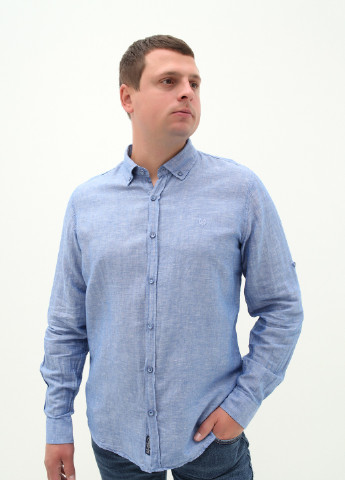 Синяя кэжуал рубашка Stendo