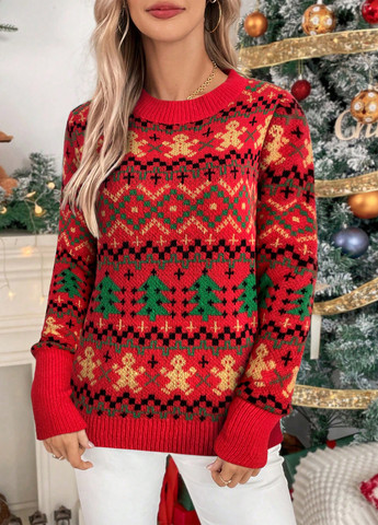 Комбінований зимовий джемпер джемпер SHEIN