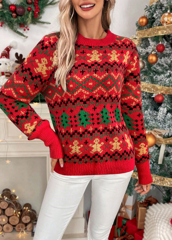 Комбінований зимовий джемпер джемпер SHEIN