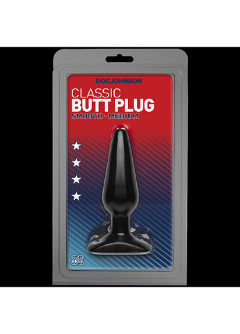 Анальная пробка Smooth Classic Medium - Black Doc Johnson (252146268)