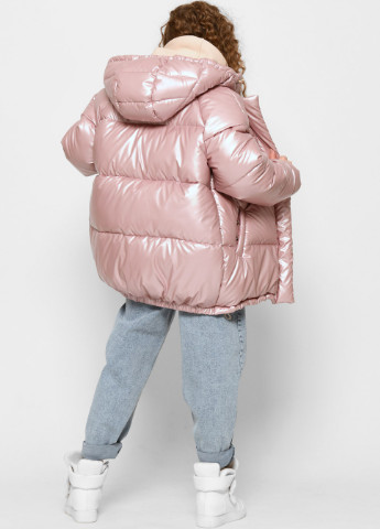 Рожева зимня блискуча пухова куртка для дівчаток X-Woyz
