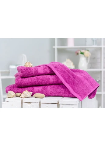 Рушник набір банних №5081 Elite SoftNess Plum 40х70, 50х90, 70х140, (2200003975734) Mirson малиновий